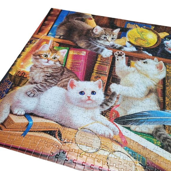 Cra-Z-Art Kodak 1000-Piece Library Mischief Adult Jigsaw Puzzle cat kittens cute - Picture 8 of 12